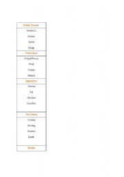 English Worksheet: Taboo Cards