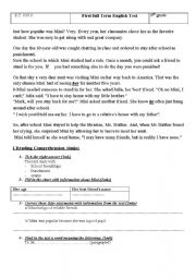 English Worksheet: test