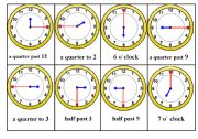 English Worksheet: Telling Time bingo game . Card nr. 2 /6