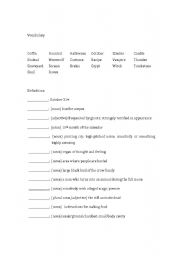 English worksheet: Halloween Vocabulary 