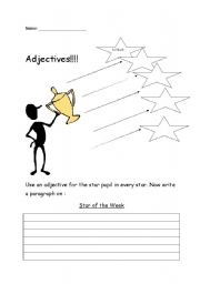 English worksheet: Adjectives