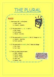 English Worksheet: THE PLURAL 