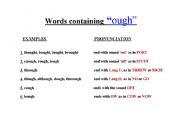 English worksheet: words containing ough