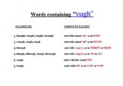 English Worksheet: words containing ough