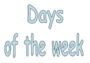 English Worksheet: Days of the week