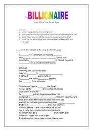 English Worksheet: Billionaire