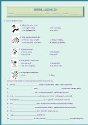 English worksheet: Going To (2)