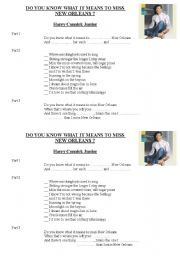 English worksheet: Miss New Orleans - Harry Connick Junior