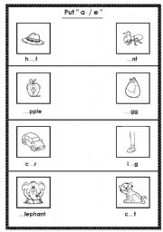 English Worksheet: Vowel Descrimination