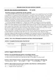English Worksheet: English exams typology for students in Algeria