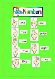 English worksheet: numbers