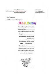 English worksheet: Daily routines