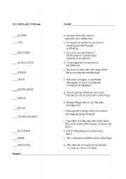 English Worksheet: Theater Vocabulary Quiz