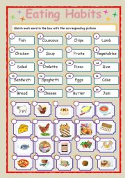 English Worksheet: food