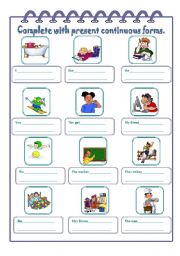 English Worksheet: Present Continuous