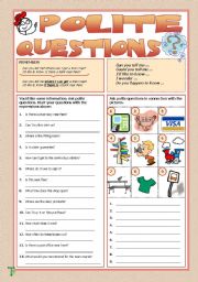 English Worksheet: Polite Questions