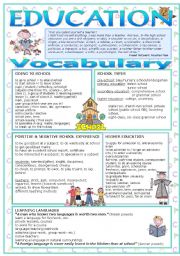 English Worksheet: Education