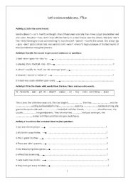 English Worksheet: Lets review module one 7th form.