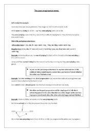 English Worksheet: the past progressive (past continuous).