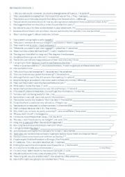 English Worksheet: Rephrasing Exercises:  98 mixed revision