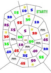 English Worksheet: Time Numbers Spider Game