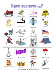 English Worksheet: Have you ever ...