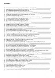 English Worksheet: Rephrasing Exercises: 150 mixed revision