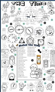 English Worksheet: THE TIME