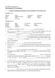 English worksheet: Vocabulary Improvement