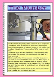 English Worksheet: Picture talk The Plumber