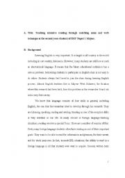 English Worksheet: Extensive reading