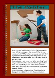 English Worksheet: Picture talk Painter