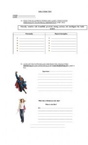 English worksheet: personality and physical description adjectives