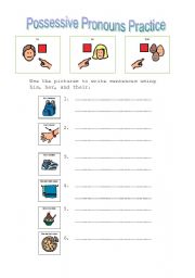 English worksheet: Possessive Pronouns Practice
