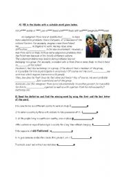 English Worksheet: IMMIGRANT VOCABULARY