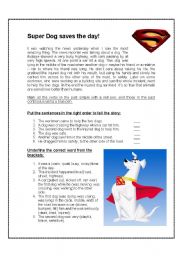 English Worksheet: animal heroes