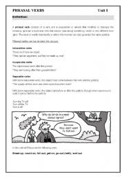 English Worksheet: PHRASAL VERBS : Break up; count on; fall out; get on; go out (with); sort out