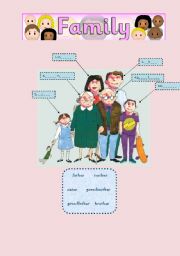 English Worksheet: family