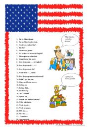 English Worksheet: Classroom language