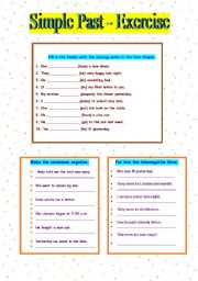 English worksheet: Simple Past  Exercises