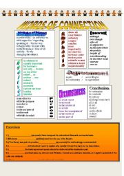 English Worksheet: Words of Connection