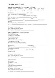 English Worksheet: Shania Twain. Ka-chin lyrics