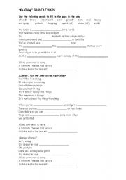 English worksheet: Shania Twain. Ka-chin lyrics