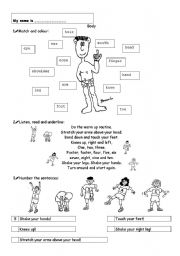 English Worksheet: body