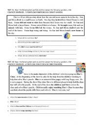 English Worksheet: Reading Comprehension