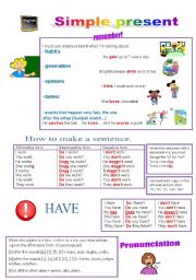 English Worksheet: simple present