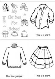 My Clothes For School Booklet