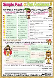 English Worksheet: Simple Past or Past Continuous?
