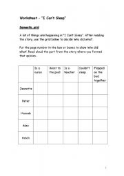 English worksheet: can and can`t