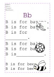 English worksheet: ABC handwriting